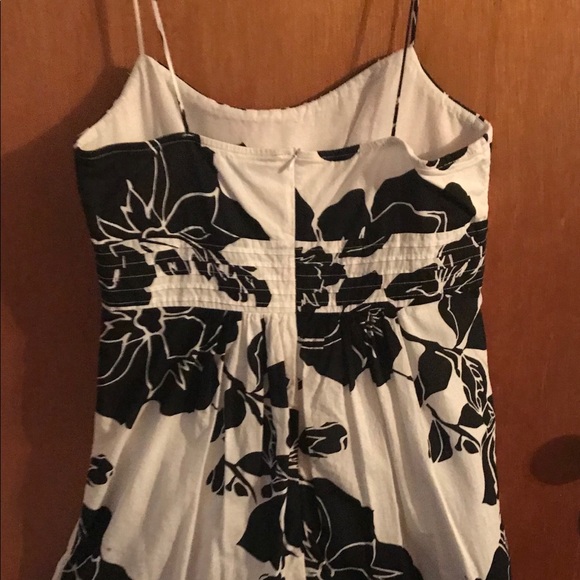 ☀️White& Black Floral Cotton Sundress - Picture 6 of 11